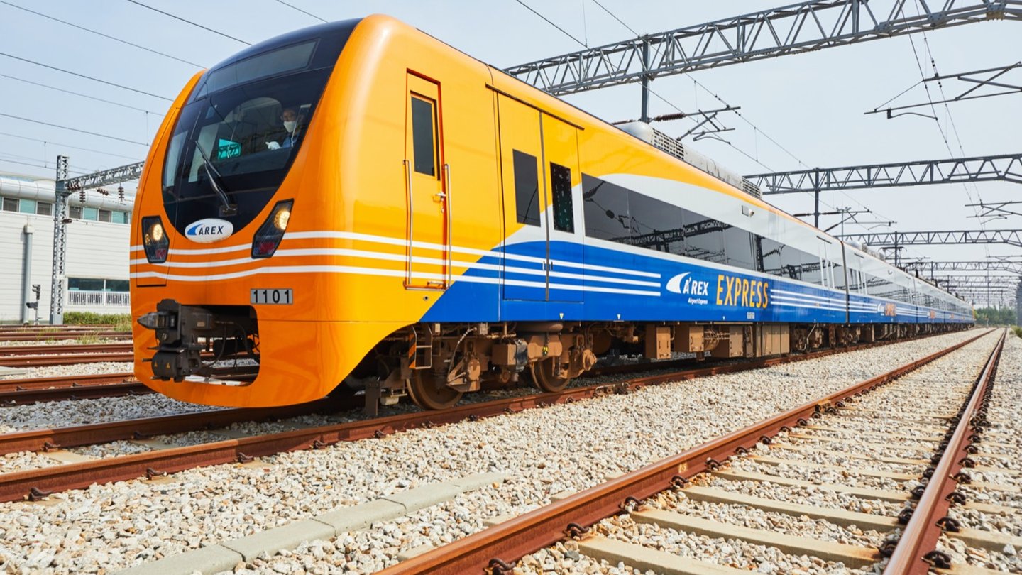 South Korea AREX Express Train from Incheon Airport to Seoul